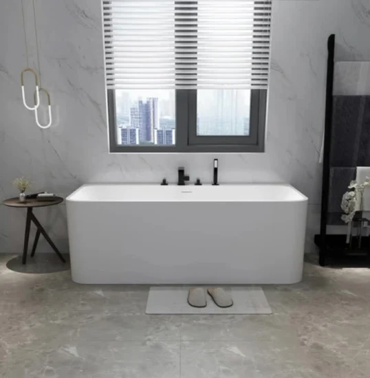 Banheira simples e moderna em acrílico branco (BG